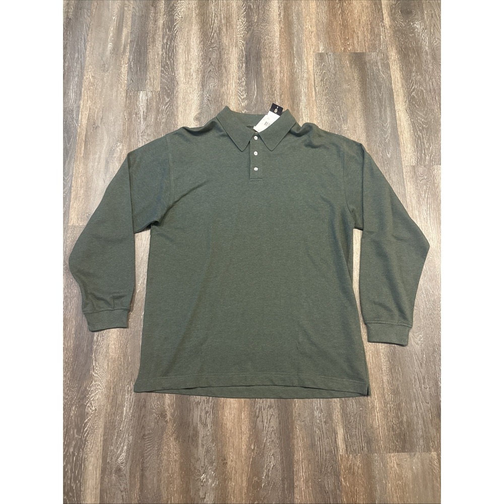 Devon Harris Silver Creek Outfitters Long Sleeve 3button Polo Shirt Men's XL NWT